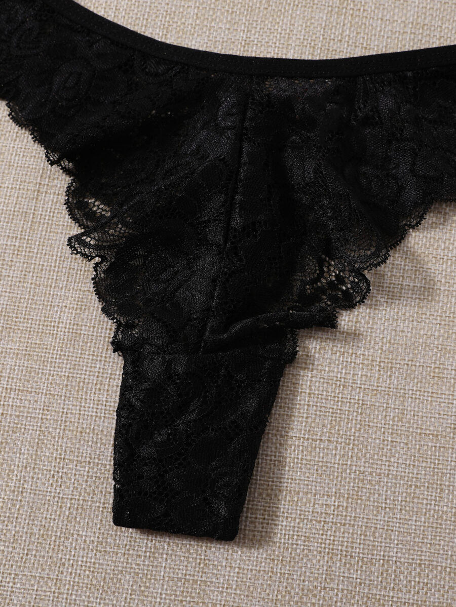 Shein Underwear&Sleepwear Basics 7pack Floral Lace Thong Lingerie - Image 7