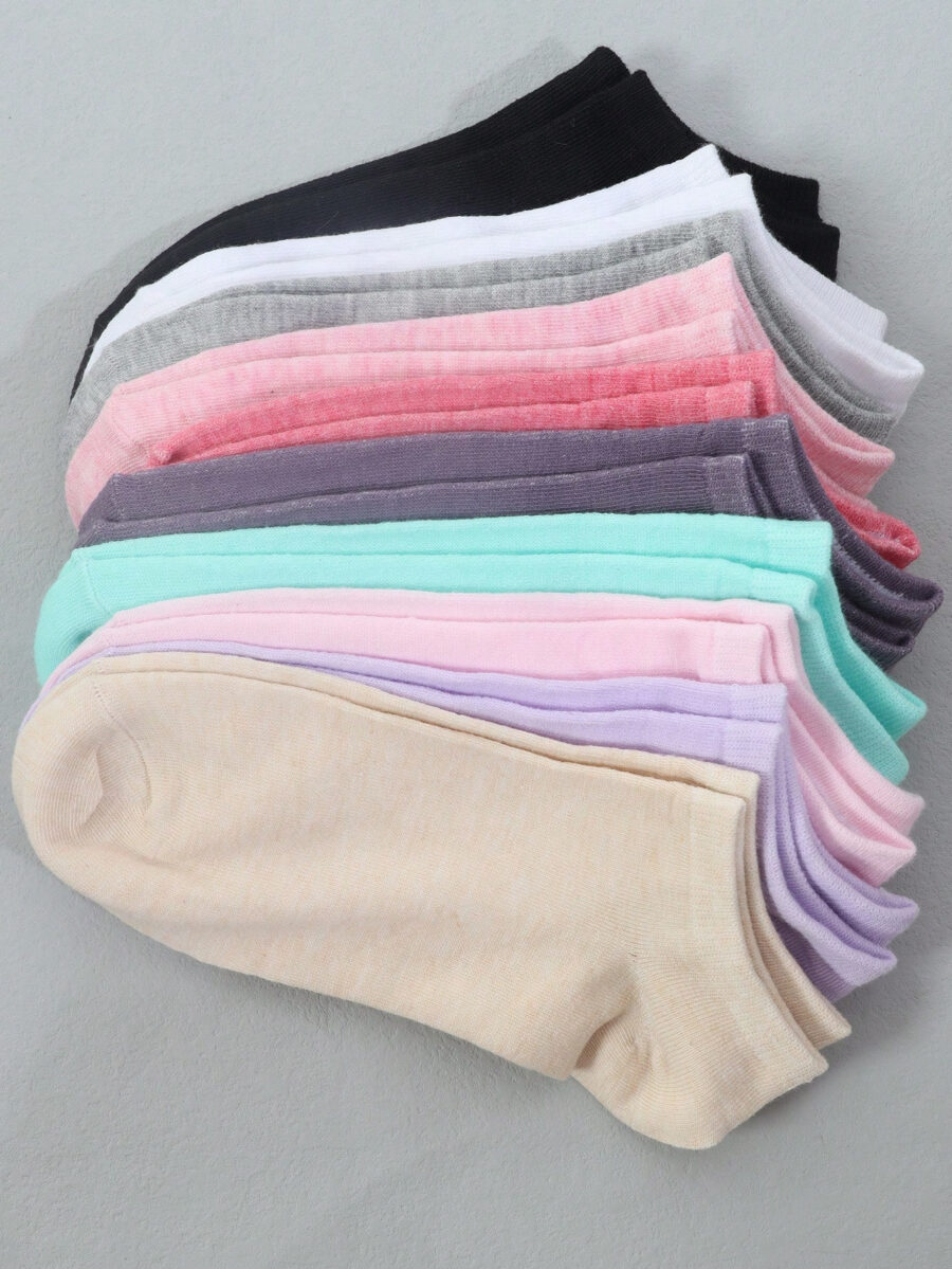 20 Pairs Women's Multicolor Summer Low Cut Socks, Thin Shallow Mouth Short Socks - Image 18