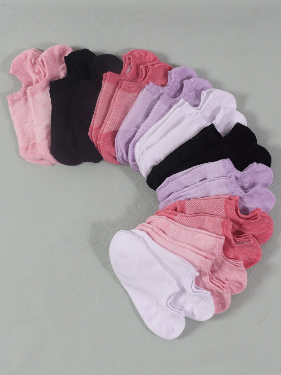 20 Pairs Women's Multicolor Summer Low Cut Socks, Thin Shallow Mouth Short Socks - Image 21