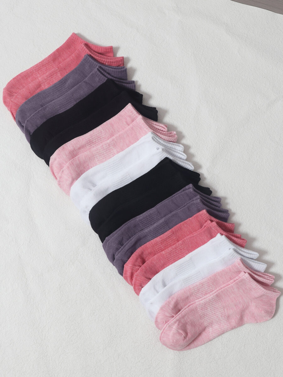 20 Pairs Women's Multicolor Summer Low Cut Socks, Thin Shallow Mouth Short Socks - Image 27