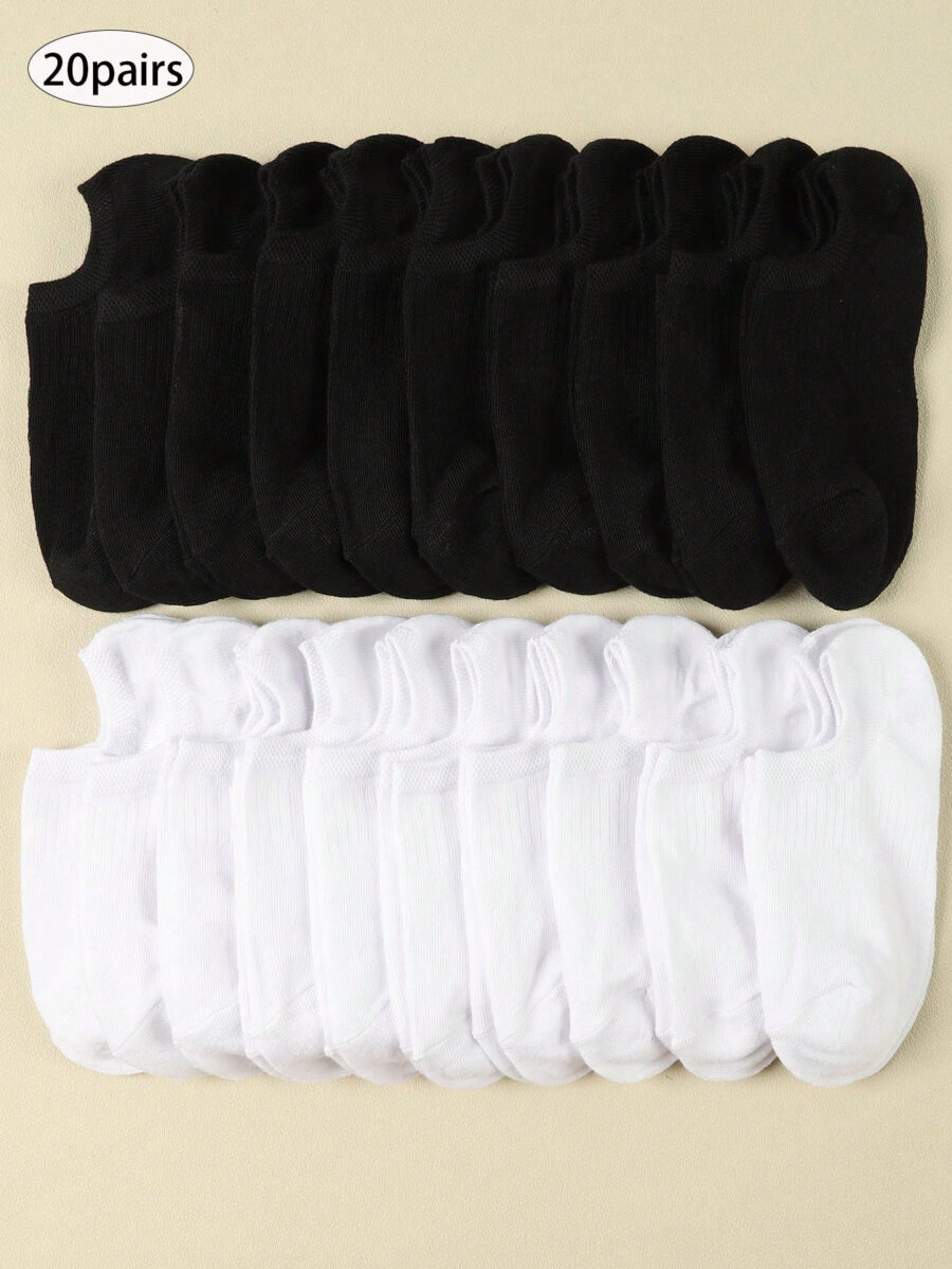 20 Pairs Women's Multicolor Summer Low Cut Socks, Thin Shallow Mouth Short Socks - Image 32