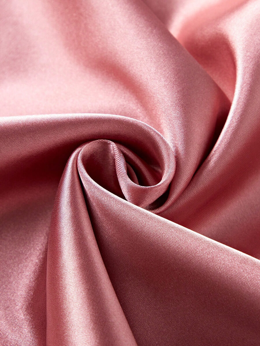 Women's Spaghetti Strap Backless Gentle Sweet Solid Color Cross-Strap Satin Nightdress Two-Color - Image 11
