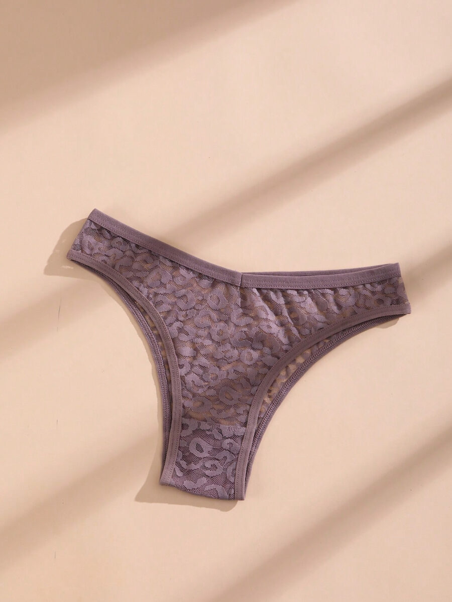 5 PCS Sexy Women's Bikini Panties Lace V Waist Briefs Solid Color Seamless Lingerie Comfortable And Breathable Underwear - Image 10