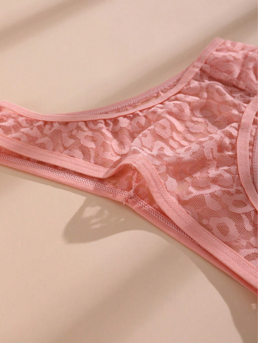 5 PCS Sexy Women's Bikini Panties Lace V Waist Briefs Solid Color Seamless Lingerie Comfortable And Breathable Underwear - Image 11