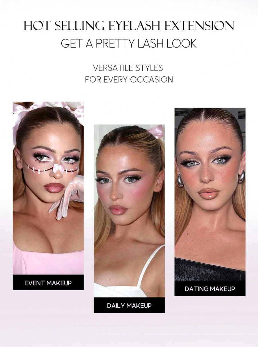GROINNEYA 7 Pairs New Cat Eye Lashes Natural Long Clear Band Lashes Winged End Eye Elongated Eyelashes Faux Mink Eyelashes Makeup(XF10) - Image 18