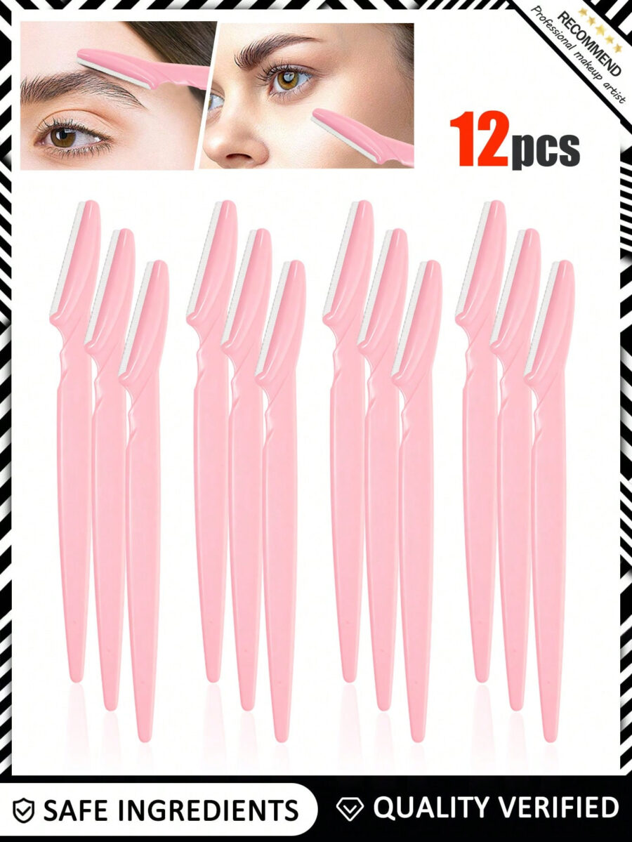 70/24/12/6pcs Set Multicolor Grooming Eyebrow Razor & Shaver Set, Safety Eyebrow Trimmer & Shaver, Exfoliating Dermaplaning Tool, Body Hair Removal Trimmer And Face & Eyebrow Razor Set Long Handle Safety Blade With Precision Cover Women Eyebrow Shaping Tools Suitable For Or Travel Use Multi-Function Eyebrow Trimmer, Sharp Stainless Steel Eyebrow Tools With Safety Cover, For Eyebrow, Lip, Leg Hair & Gentle Effective Removal - Image 13