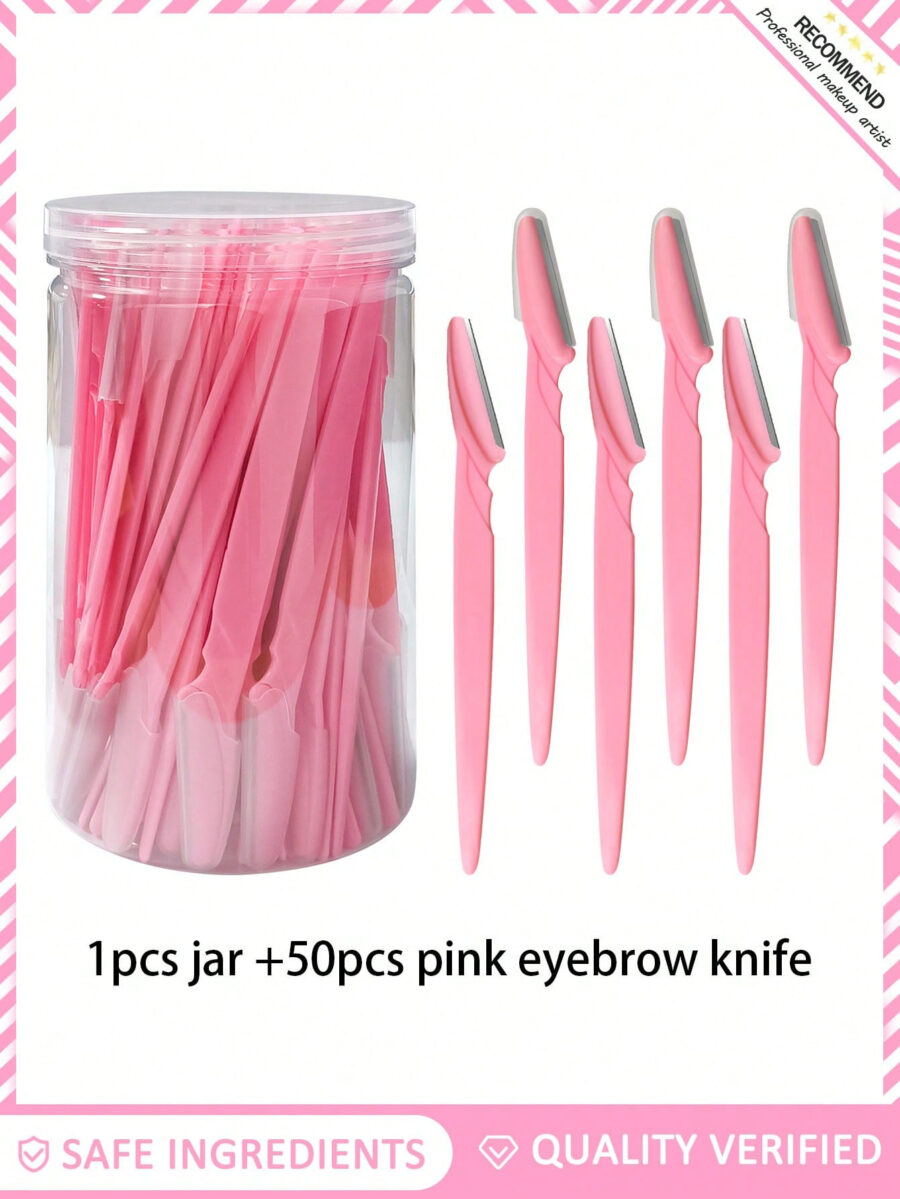 70/24/12/6pcs Set Multicolor Grooming Eyebrow Razor & Shaver Set, Safety Eyebrow Trimmer & Shaver, Exfoliating Dermaplaning Tool, Body Hair Removal Trimmer And Face & Eyebrow Razor Set Long Handle Safety Blade With Precision Cover Women Eyebrow Shaping Tools Suitable For Or Travel Use Multi-Function Eyebrow Trimmer, Sharp Stainless Steel Eyebrow Tools With Safety Cover, For Eyebrow, Lip, Leg Hair & Gentle Effective Removal - Image 15