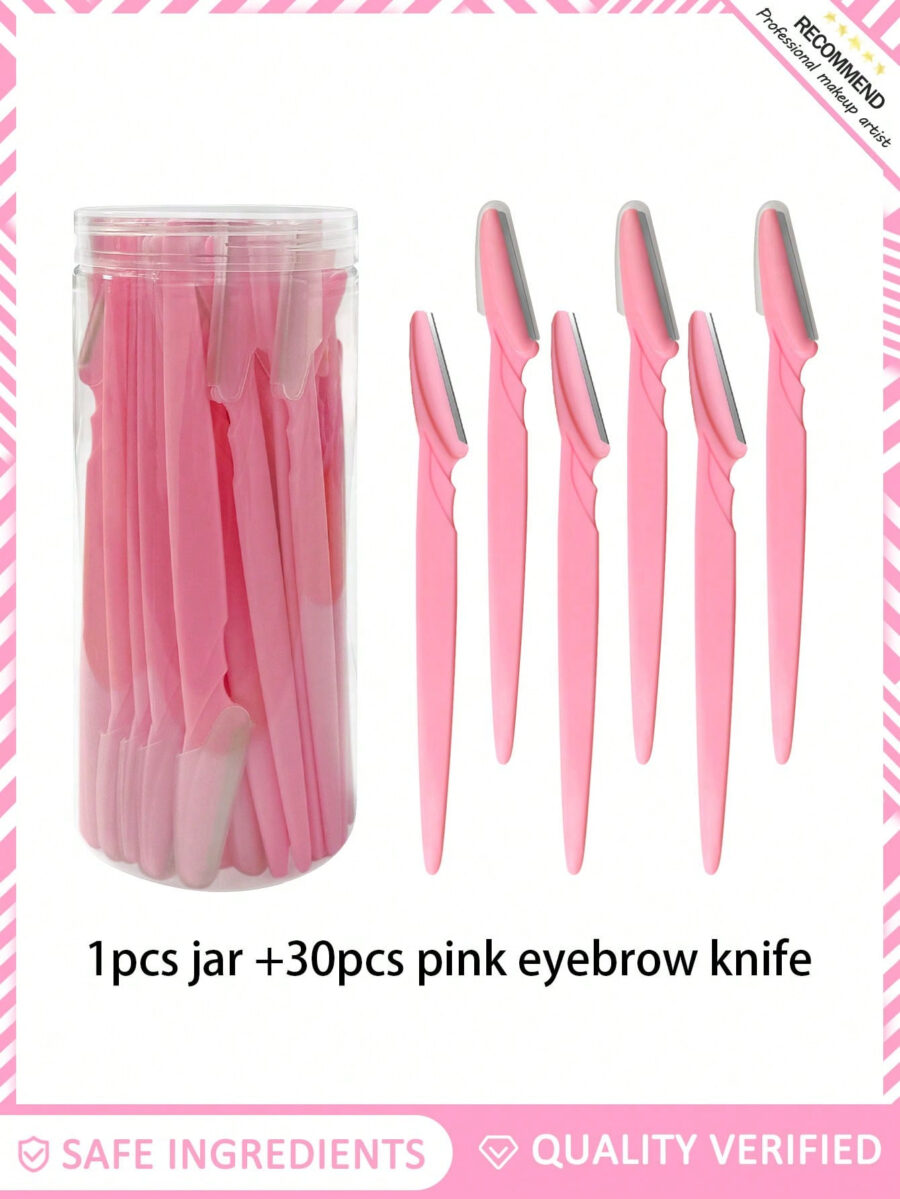 70/24/12/6pcs Set Multicolor Grooming Eyebrow Razor & Shaver Set, Safety Eyebrow Trimmer & Shaver, Exfoliating Dermaplaning Tool, Body Hair Removal Trimmer And Face & Eyebrow Razor Set Long Handle Safety Blade With Precision Cover Women Eyebrow Shaping Tools Suitable For Or Travel Use Multi-Function Eyebrow Trimmer, Sharp Stainless Steel Eyebrow Tools With Safety Cover, For Eyebrow, Lip, Leg Hair & Gentle Effective Removal - Image 17
