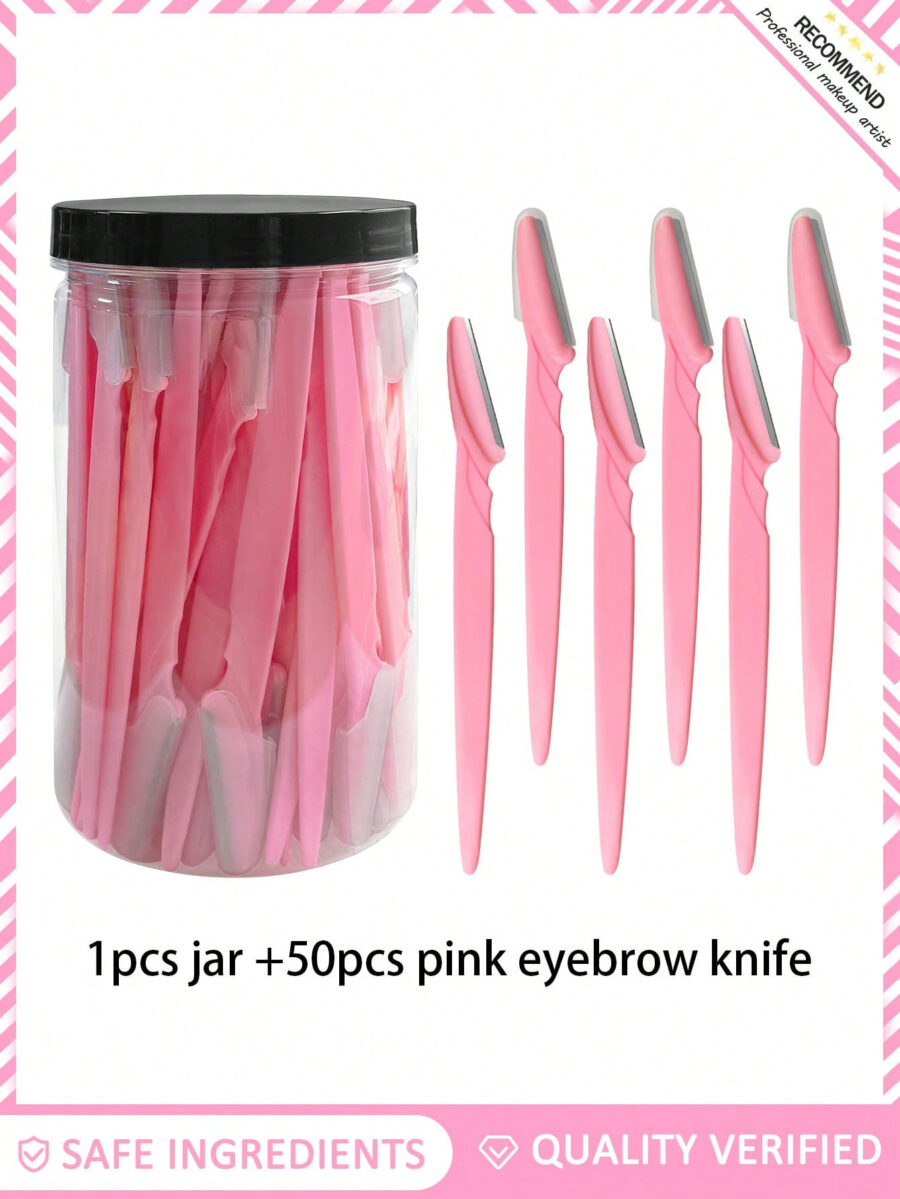 70/24/12/6pcs Set Multicolor Grooming Eyebrow Razor & Shaver Set, Safety Eyebrow Trimmer & Shaver, Exfoliating Dermaplaning Tool, Body Hair Removal Trimmer And Face & Eyebrow Razor Set Long Handle Safety Blade With Precision Cover Women Eyebrow Shaping Tools Suitable For Or Travel Use Multi-Function Eyebrow Trimmer, Sharp Stainless Steel Eyebrow Tools With Safety Cover, For Eyebrow, Lip, Leg Hair & Gentle Effective Removal - Image 19