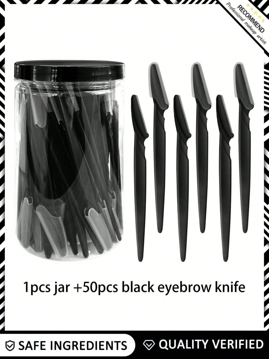 70/24/12/6pcs Set Multicolor Grooming Eyebrow Razor & Shaver Set, Safety Eyebrow Trimmer & Shaver, Exfoliating Dermaplaning Tool, Body Hair Removal Trimmer And Face & Eyebrow Razor Set Long Handle Safety Blade With Precision Cover Women Eyebrow Shaping Tools Suitable For Or Travel Use Multi-Function Eyebrow Trimmer, Sharp Stainless Steel Eyebrow Tools With Safety Cover, For Eyebrow, Lip, Leg Hair & Gentle Effective Removal - Image 26