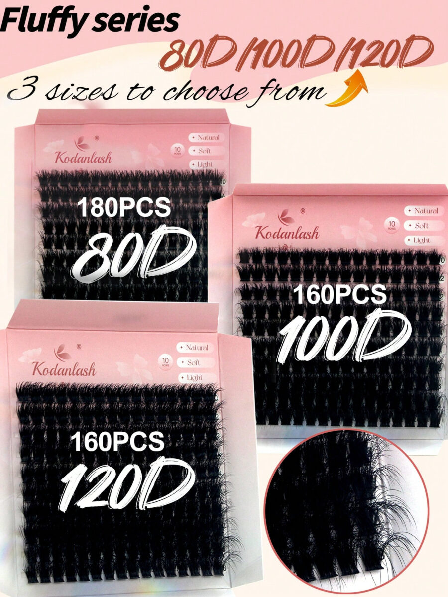 120D/100D/80D Fluffy Lash Clusters Kit - Image 5