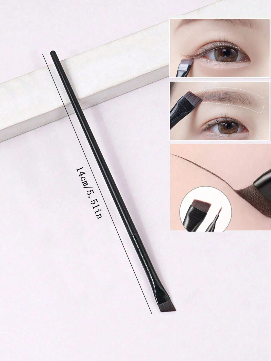 5pcs Precision Eye Makeup Brushes Including Scythe Shaped Eyeliner Brush, Angled Eyeliner Brush, And Eyebrow Brush Professional Eyeliner Brush, Long Handle Reversible Cosmetic Brush Makeup Tools For Sensitive, Delicate, Dry Skin For Easy And Beautiful Eye Makeup - Image 9