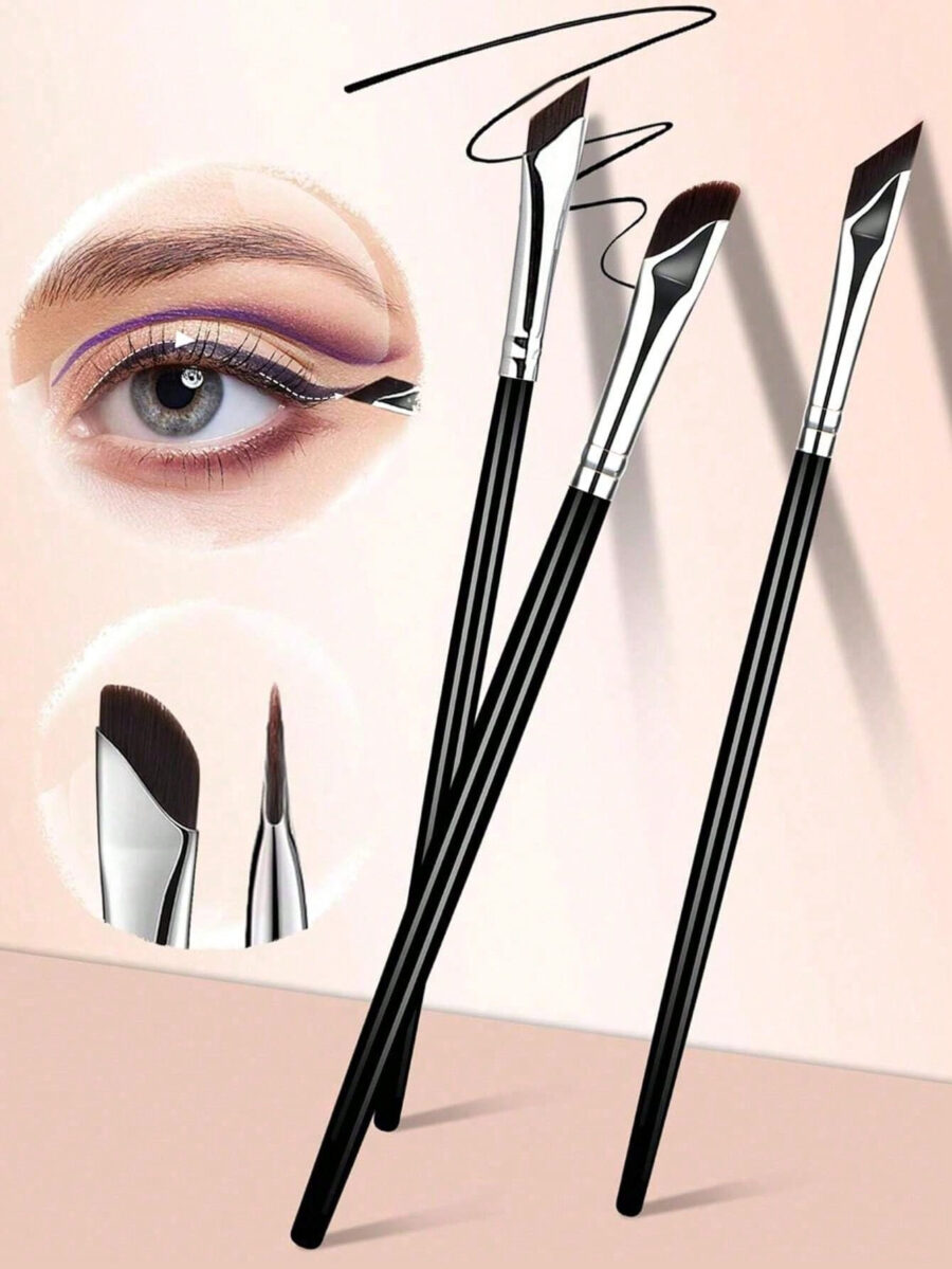 5pcs Precision Eye Makeup Brushes Including Scythe Shaped Eyeliner Brush, Angled Eyeliner Brush, And Eyebrow Brush Professional Eyeliner Brush, Long Handle Reversible Cosmetic Brush Makeup Tools For Sensitive, Delicate, Dry Skin For Easy And Beautiful Eye Makeup - Image 11