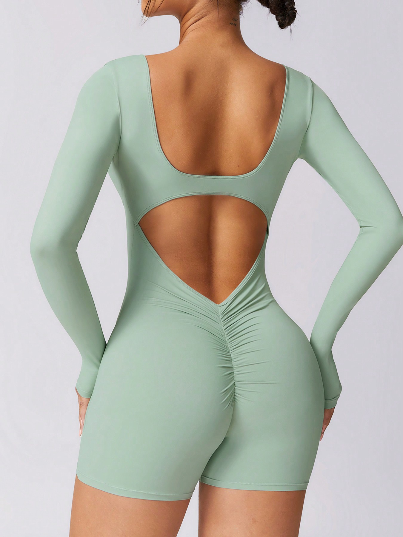 2 Piece Athletic Rompers For Women Tight Gym - Image 11