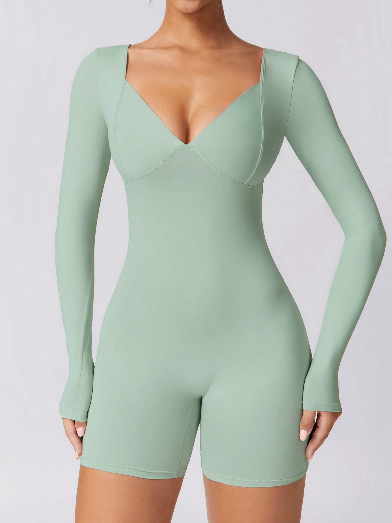 2 Piece Athletic Rompers For Women Tight Gym - Image 12