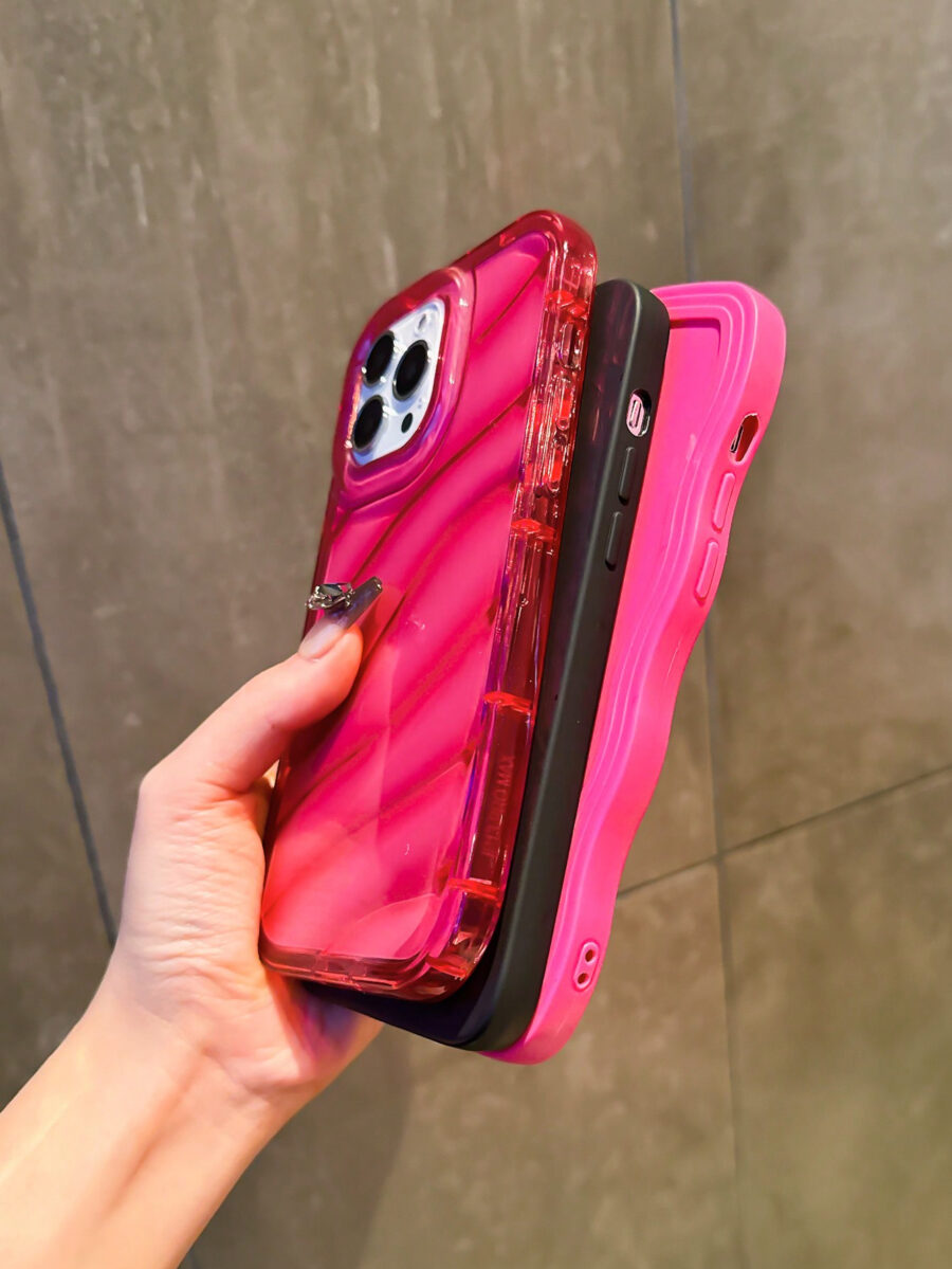 Apple 3pcs/Set Black Pupil & Wavy Shell, Water Wave Transparent Shock-Resistant TPU Phone Case Covers Compatible With Iphone 11/13/14/12/15 Unisex - Image 12