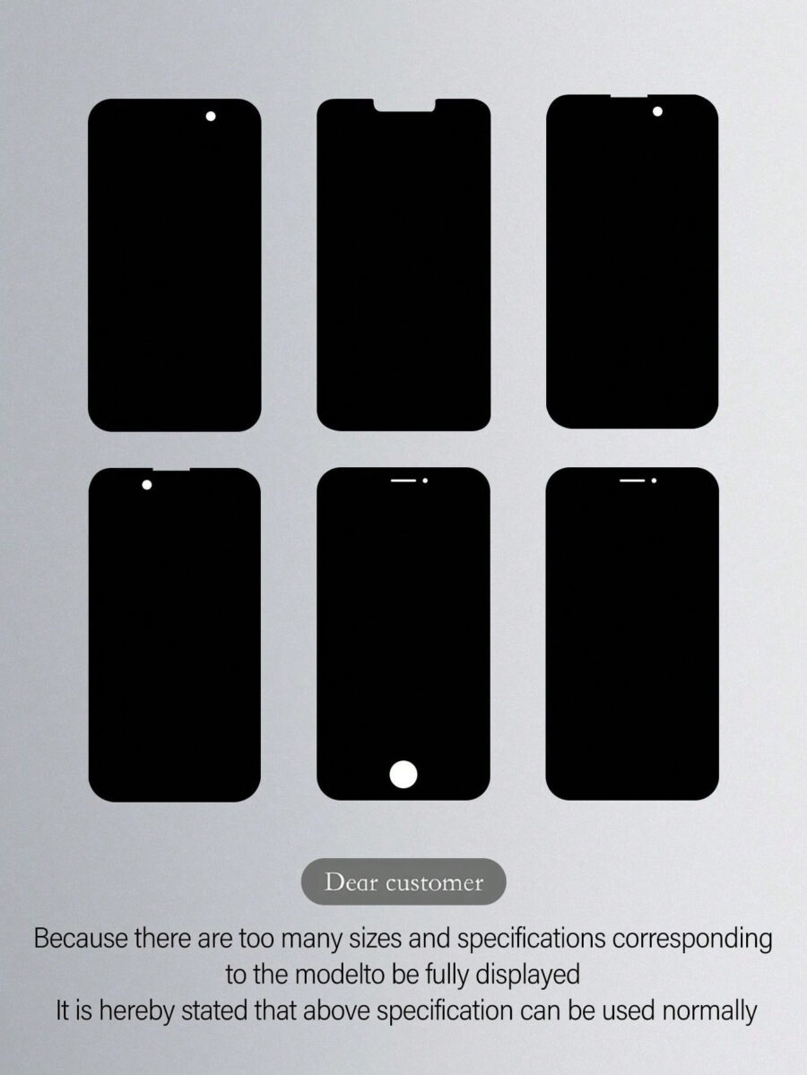 3pcs Anti-Spy Tempered Glass Screen Protector Compatible With Apple Devices - Image 18