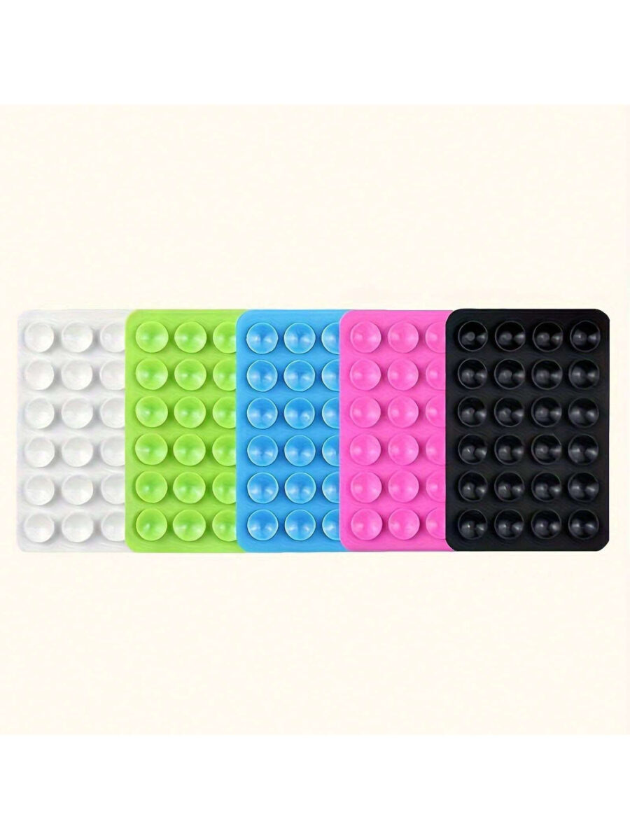 5pcs Silicone Phone Grip With 24 Mini Suction Cups, Compatible With Iphone And Android Phones: Selfie And Video Sticky Phone Holder, Suitable For Shower And Wall Mount, Great Gift For Friends And Christmas - Image 5