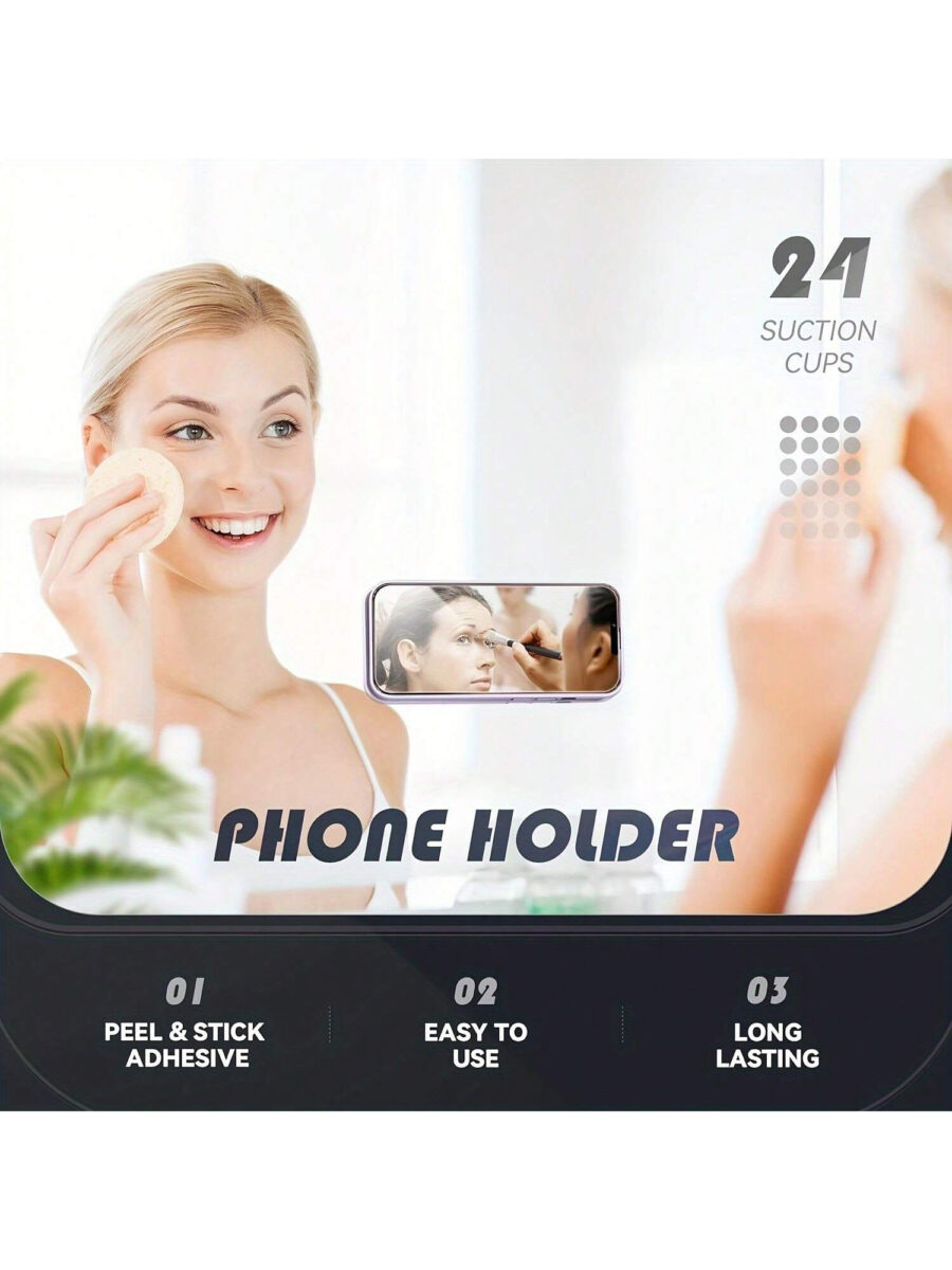 5pcs Silicone Phone Grip With 24 Mini Suction Cups, Compatible With Iphone And Android Phones: Selfie And Video Sticky Phone Holder, Suitable For Shower And Wall Mount, Great Gift For Friends And Christmas - Image 13