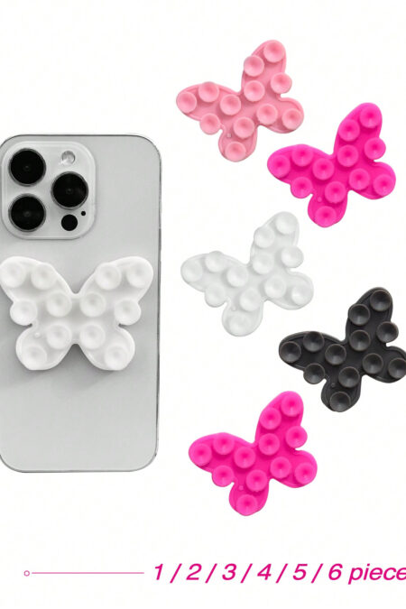 4 Packs Universal Phone Case With Butterfly Double-Sided Suction Cups