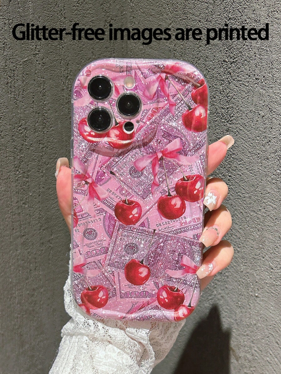 Fashion Pink Glitter Dollar Bill Pattern Shockproof Phone Case Compatible With IPhone 13 Pro Max, 13, 15, 12/12 Pro, 11, 14 Pro Max, XR, 14 Plus/16/16 Pro Max - Image 7
