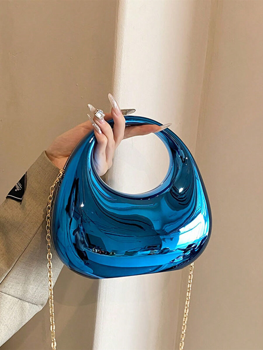 Lightweight, Business Casual Rhinestone Decor Bucket Bag Mini Drawstring Design - Image 4