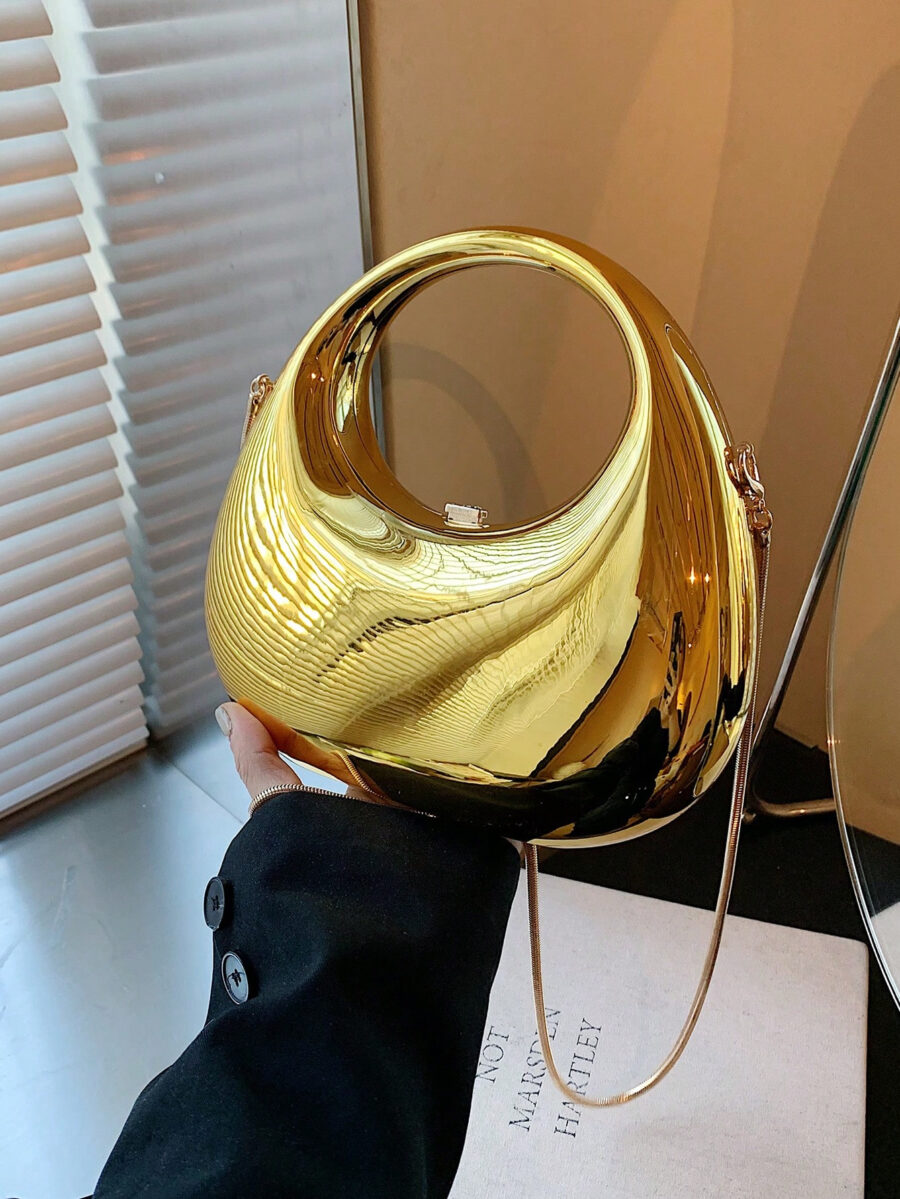 Lightweight, Business Casual Rhinestone Decor Bucket Bag Mini Drawstring Design - Image 7