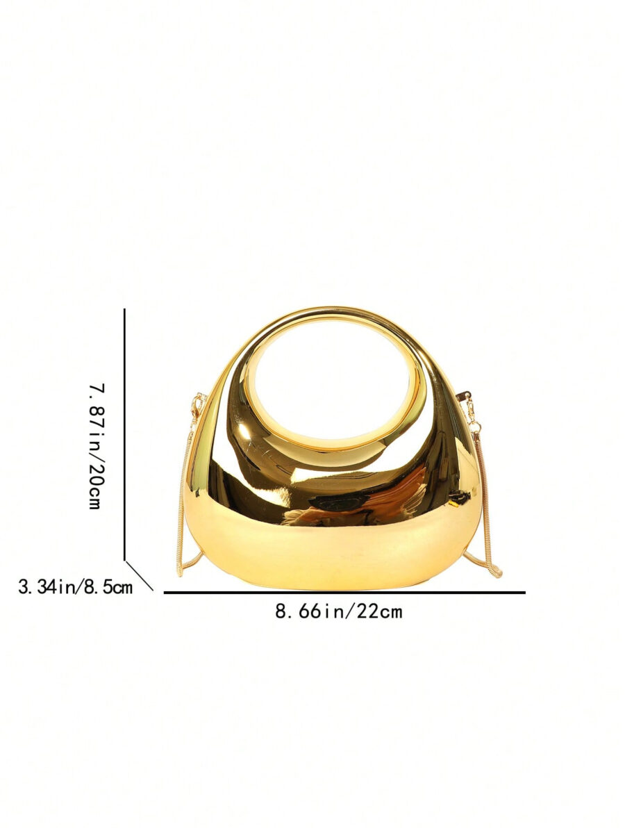 Lightweight, Business Casual Rhinestone Decor Bucket Bag Mini Drawstring Design - Image 11