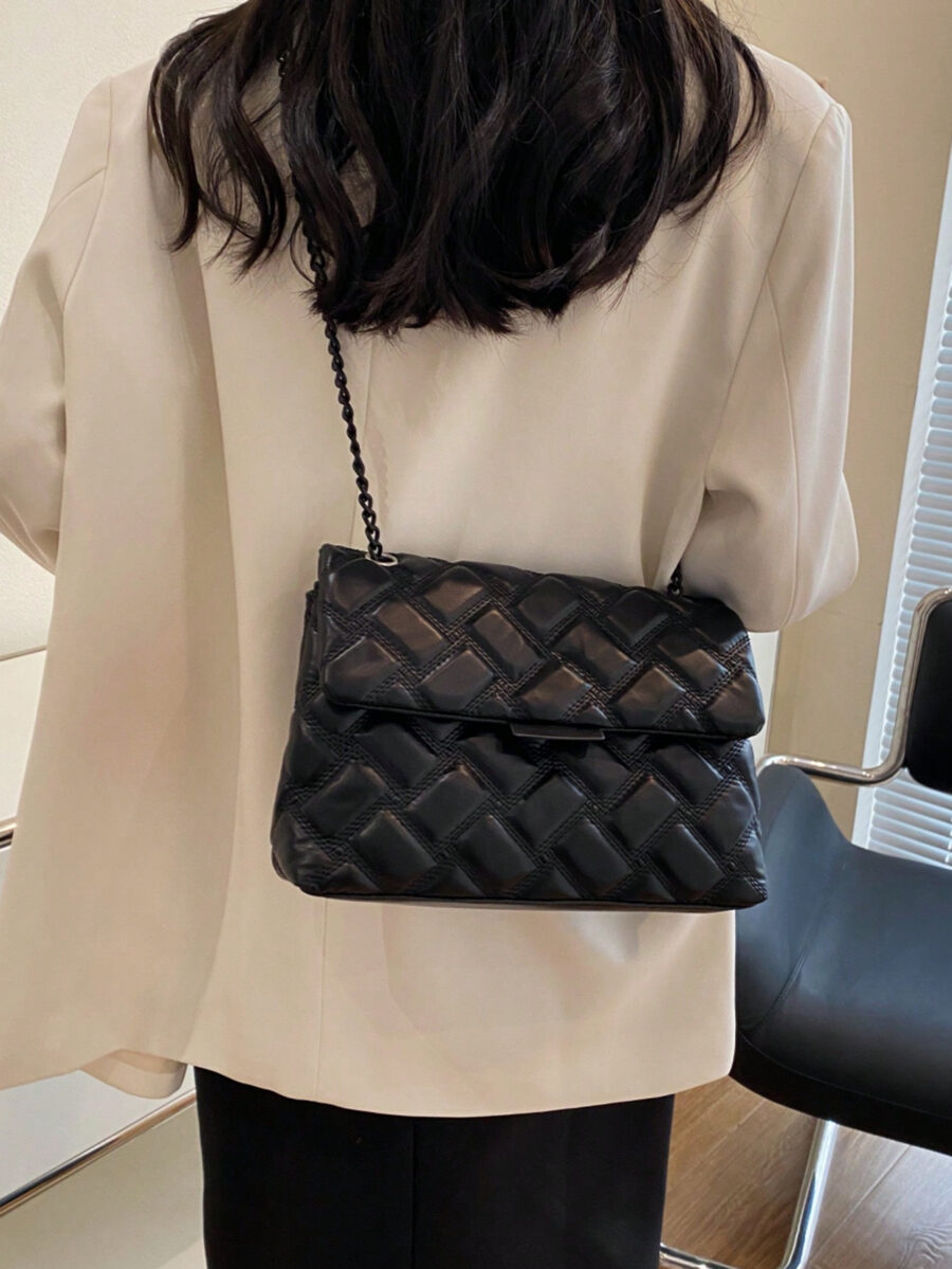 Fall And Winter New Fashionable High-Grade Texture Simple Color Cross-Body Bag - Image 3