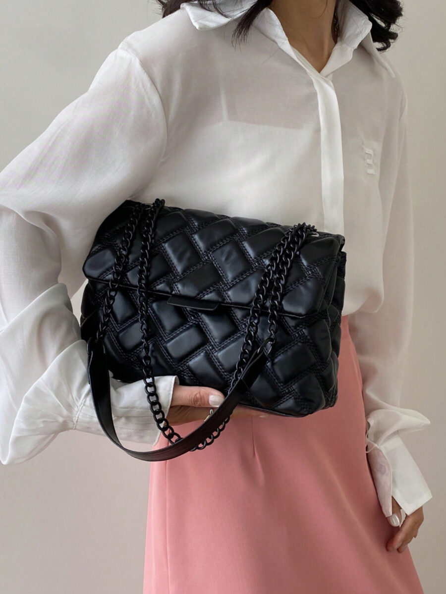 Fall And Winter New Fashionable High-Grade Texture Simple Color Cross-Body Bag - Image 5