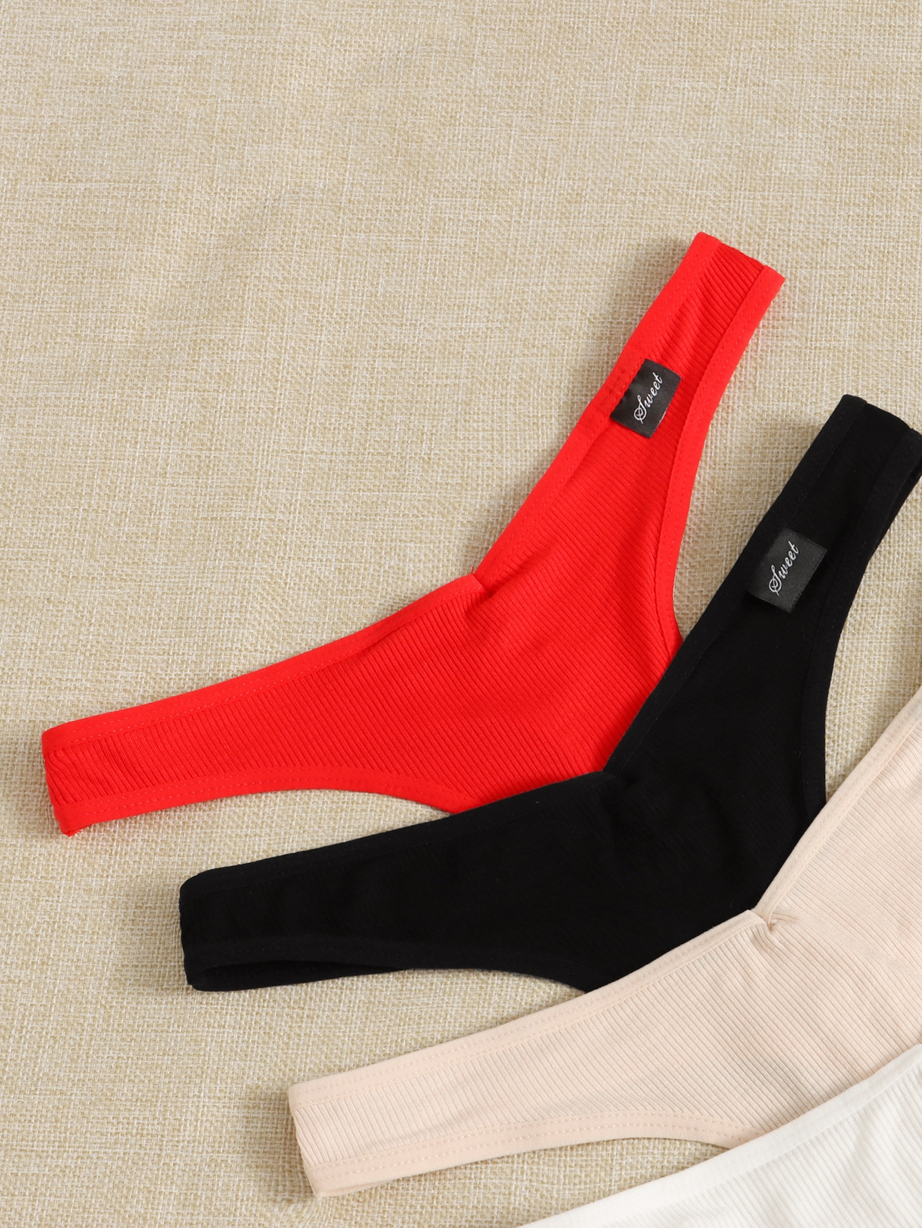 Shein Underwear&Sleepwear Basics 7packs Letter Patch Detail No Show Sexy Thongs - Image 11