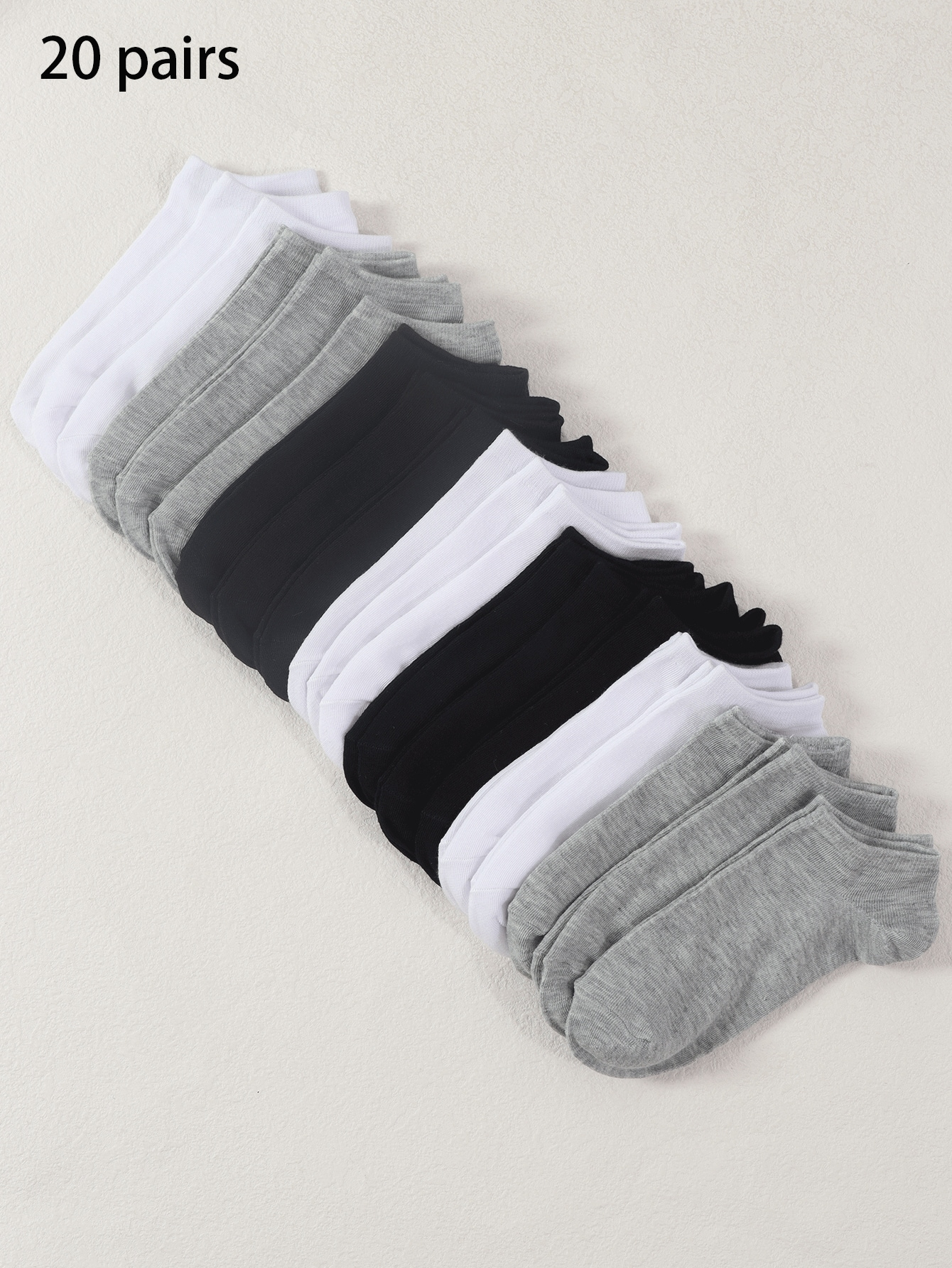 20 Pairs Women's Multicolor Summer Low Cut Socks, Thin Shallow Mouth Short Socks - Image 4