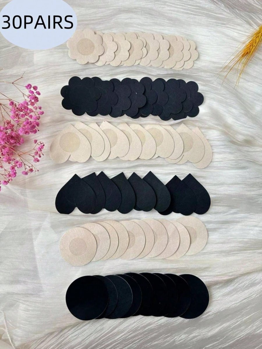 30pairs Women's Summer Disposable Silicone Nipple Covers - Image 12