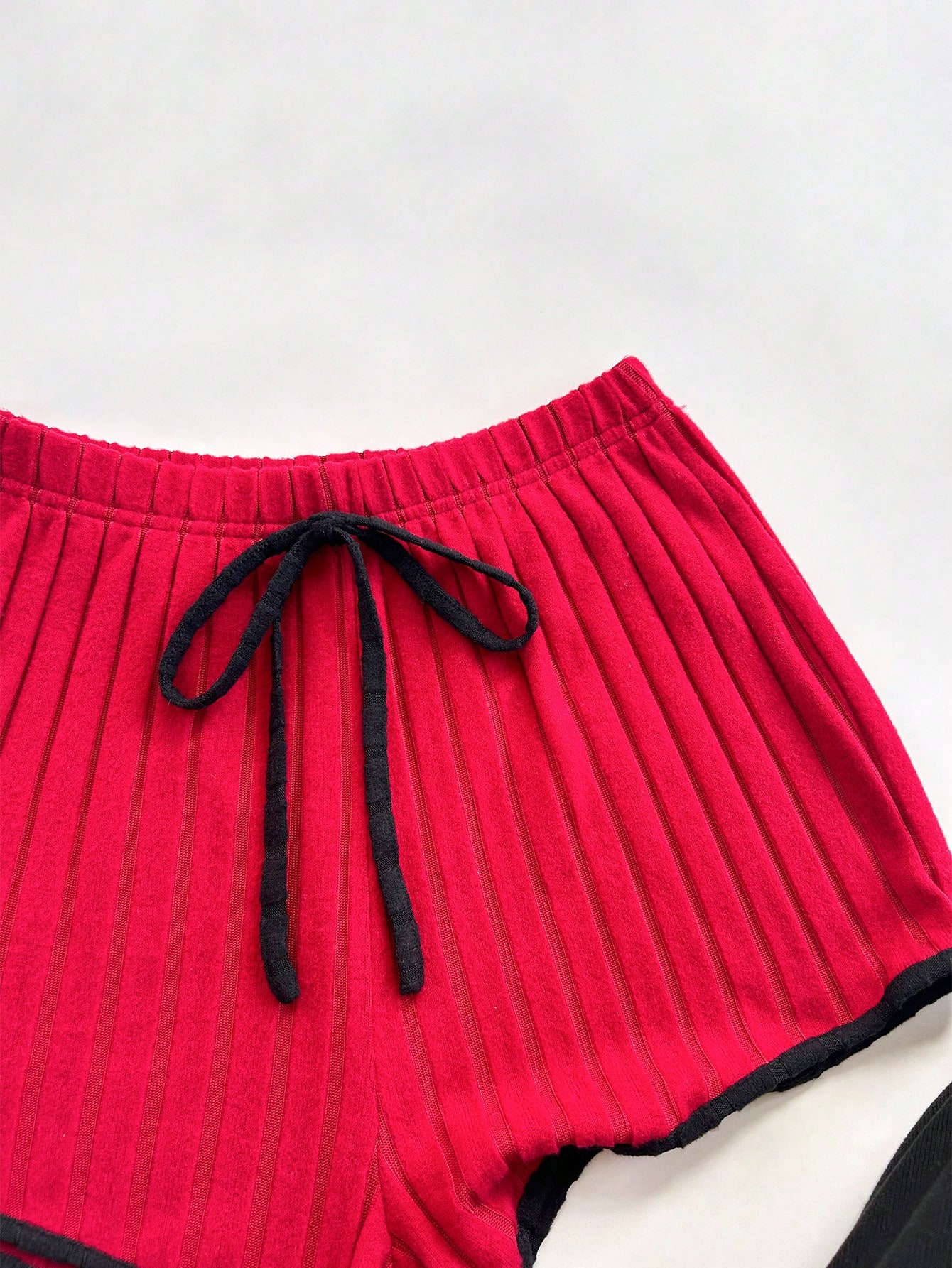 3pcs/Set Women Sleepwear Set, Round Neck Short Sleeve Top And Shorts - Image 5