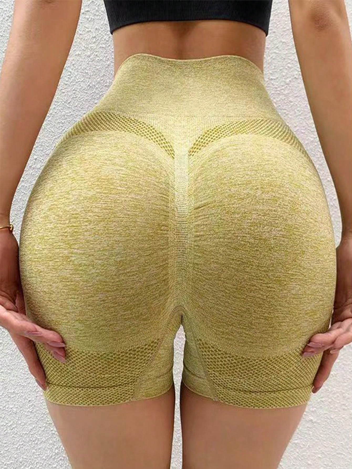 Women 4pcs Peach Butt Lifting High Waisted Yoga Sports Leggings Tummy Control Workout Shorts - Image 12