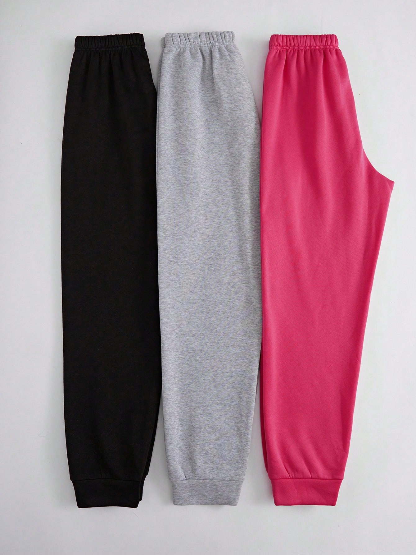 3pcs Letter Graphic Drawstring Waist Lounge Pants - Image 2