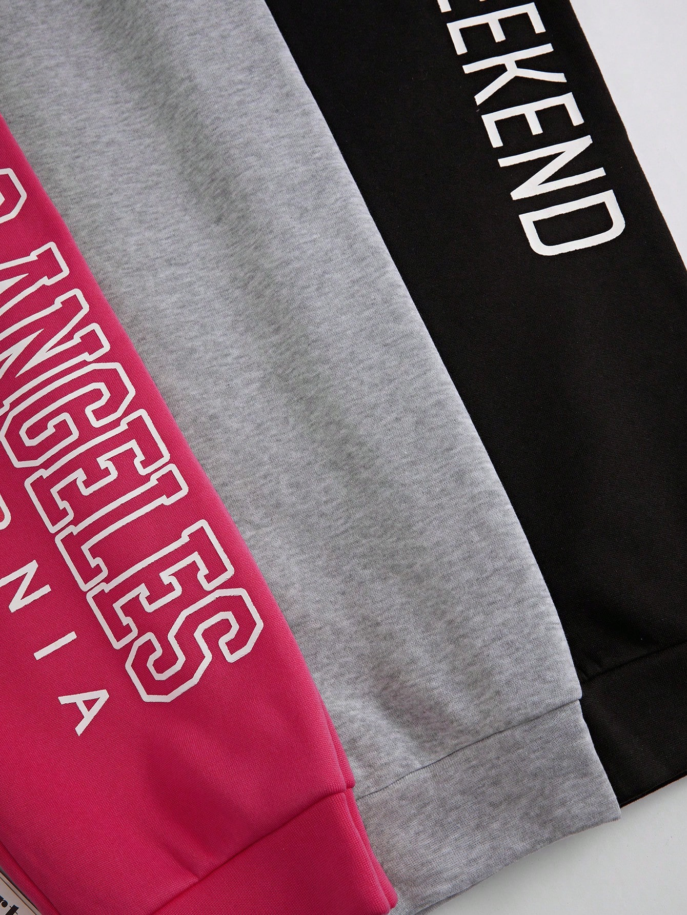 3pcs Letter Graphic Drawstring Waist Lounge Pants - Image 5