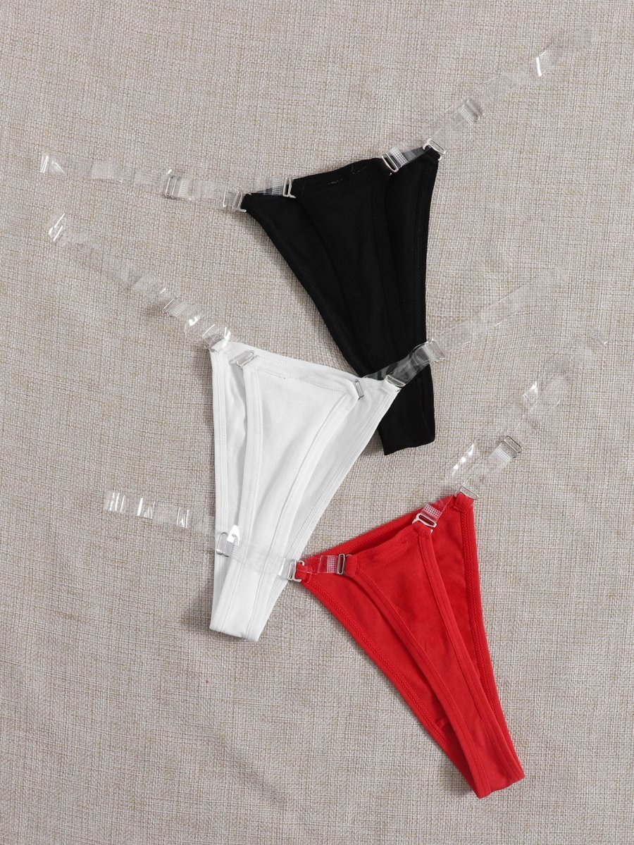 3packs Clear Strap Sexy Panties Set - Image 3