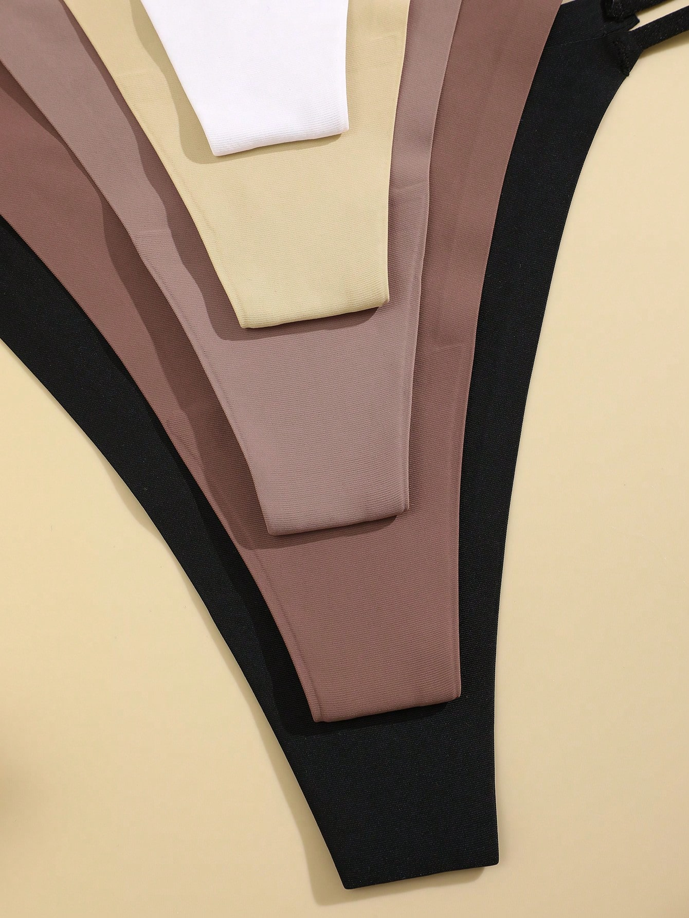 FINETOO 5pcs Women's Sexy Simple Seamless Thongs - Image 7