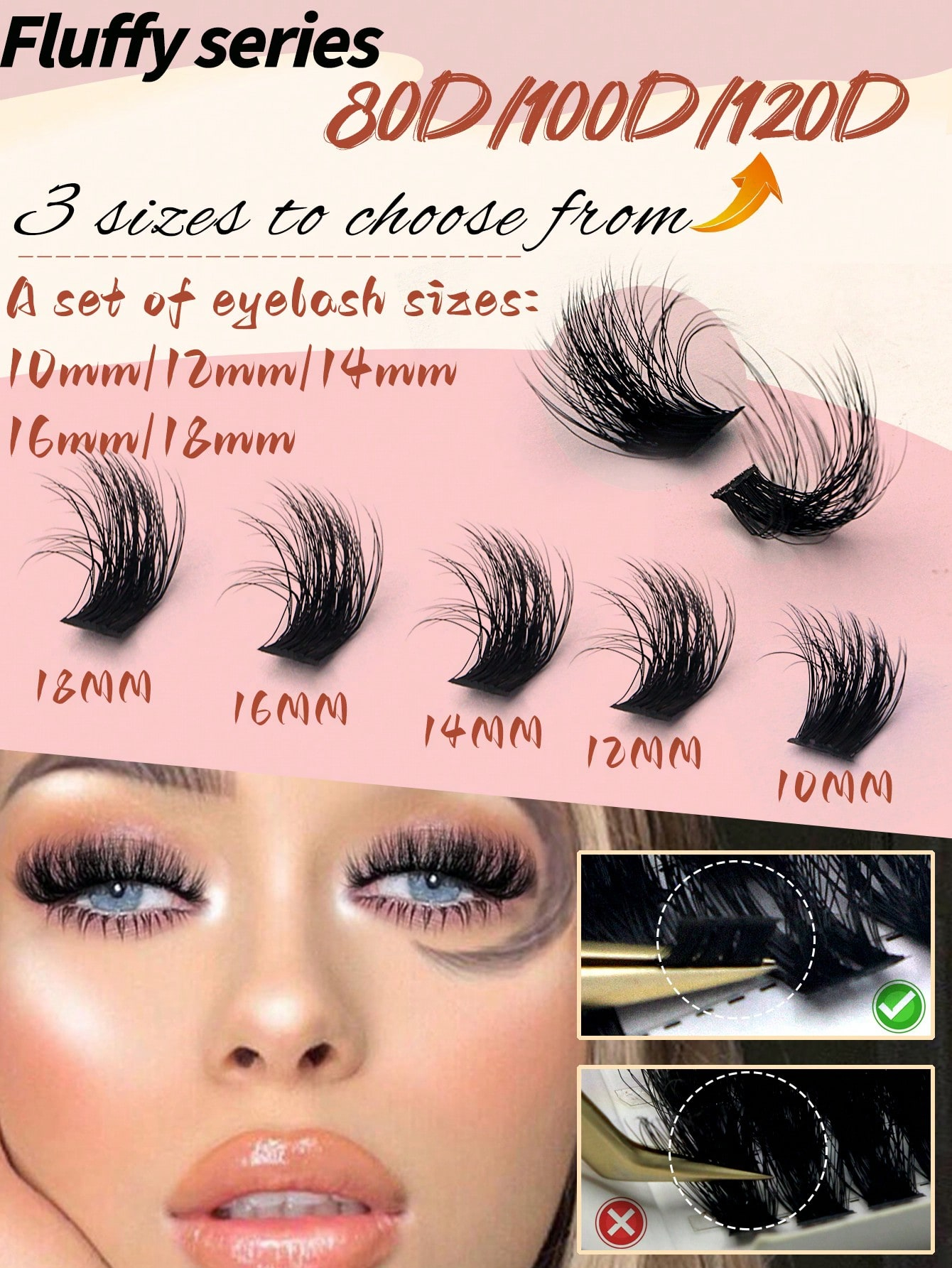 120D/100D/80D Fluffy Lash Clusters Kit - Image 4