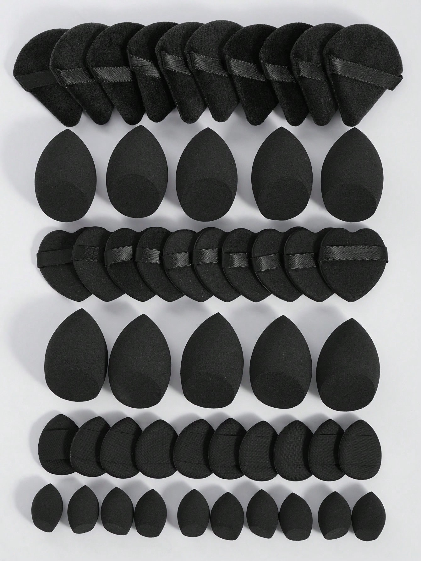 Makeup Tools Set Including:10PCS Makeup Sponges For Liquid Makeup+10PCS Mini Makeup Sponges For Liquid Makeup+10PCS Triangle Powder Puffs For Loose Powder And Makeup Setting+10PCS Air Cushion Powder Puffs For Facial Makeup+10PCS Mini Air Cushion Powder Puffs For Facial Concealer Makeup - Image 13