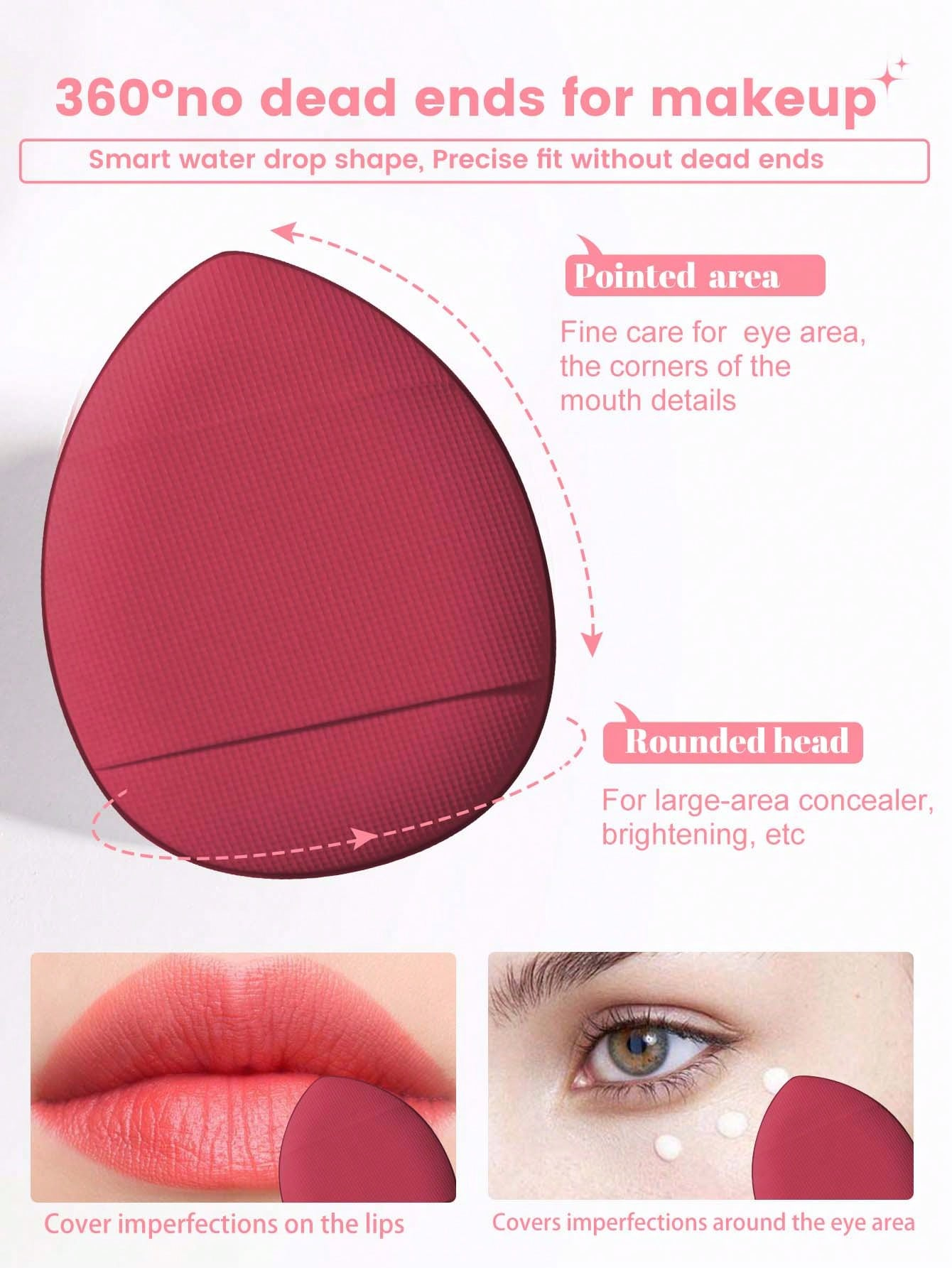 Makeup Tools Set Including:10PCS Makeup Sponges For Liquid Makeup+10PCS Mini Makeup Sponges For Liquid Makeup+10PCS Triangle Powder Puffs For Loose Powder And Makeup Setting+10PCS Air Cushion Powder Puffs For Facial Makeup+10PCS Mini Air Cushion Powder Puffs For Facial Concealer Makeup - Image 25