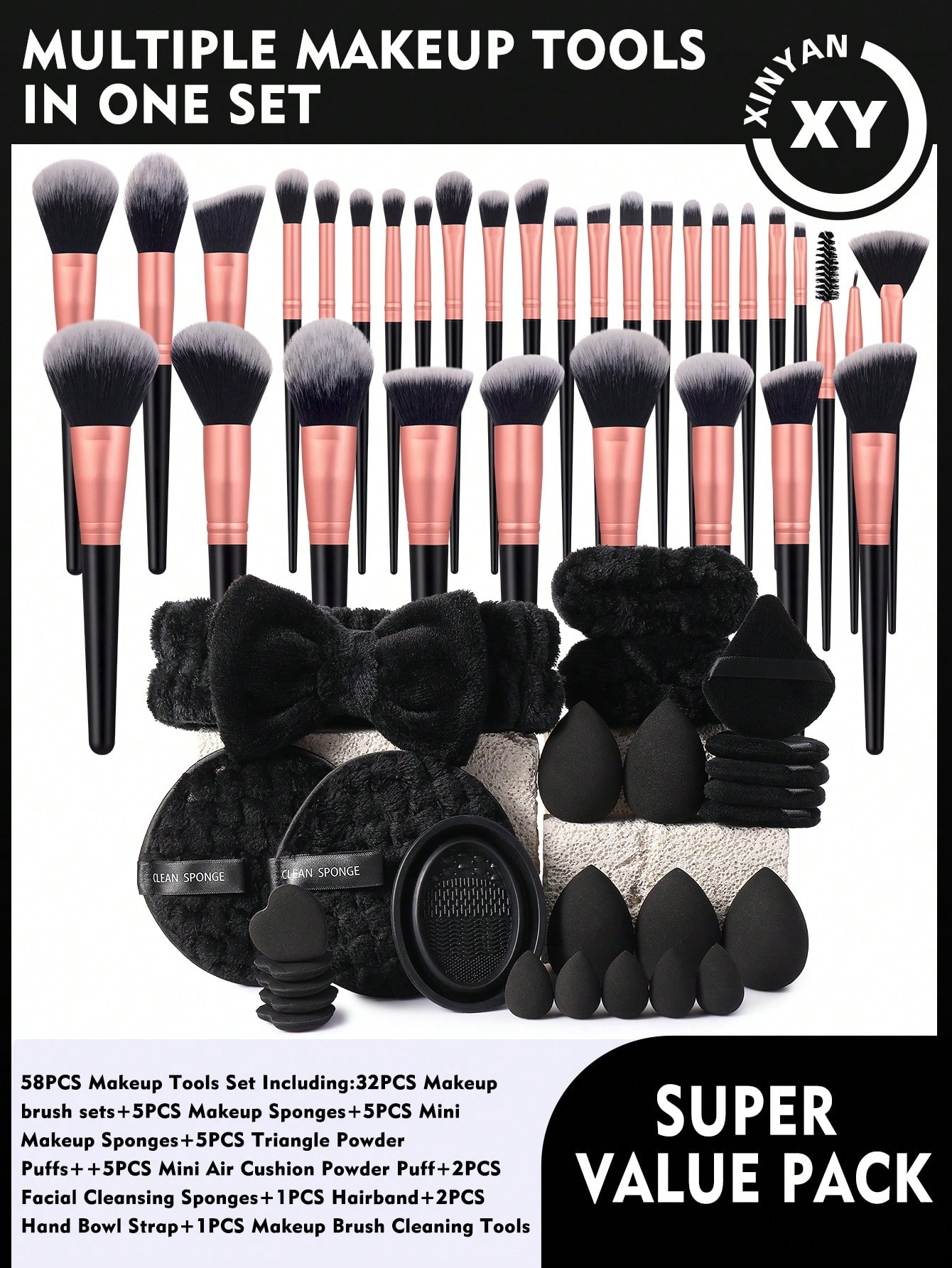 Makeup Tools Set Including:32PCS Makeup Brush Sets and More