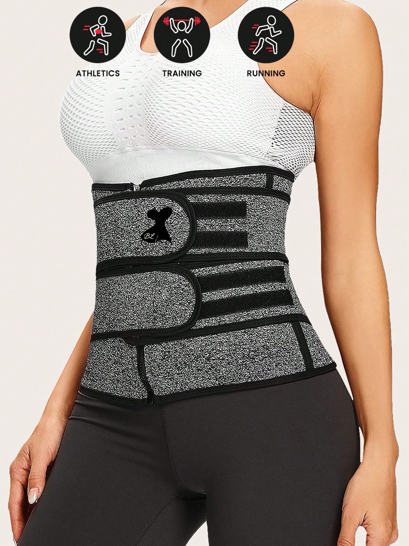 Sports Outdoor Synthetic Rubber Sports Yoga Fitness Corset Shapewear Waist Trainer Corset - Image 2