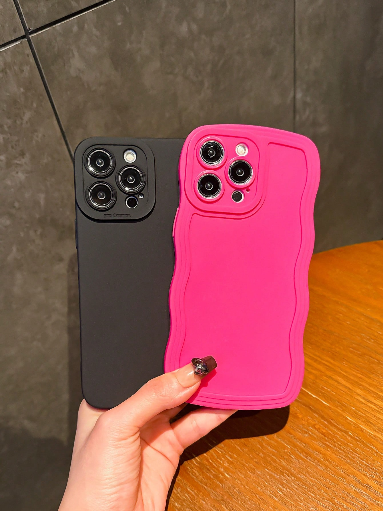 Apple 3pcs/Set Black Pupil & Wavy Shell, Water Wave Transparent Shock-Resistant TPU Phone Case Covers Compatible With Iphone 11/13/14/12/15 Unisex - Image 9