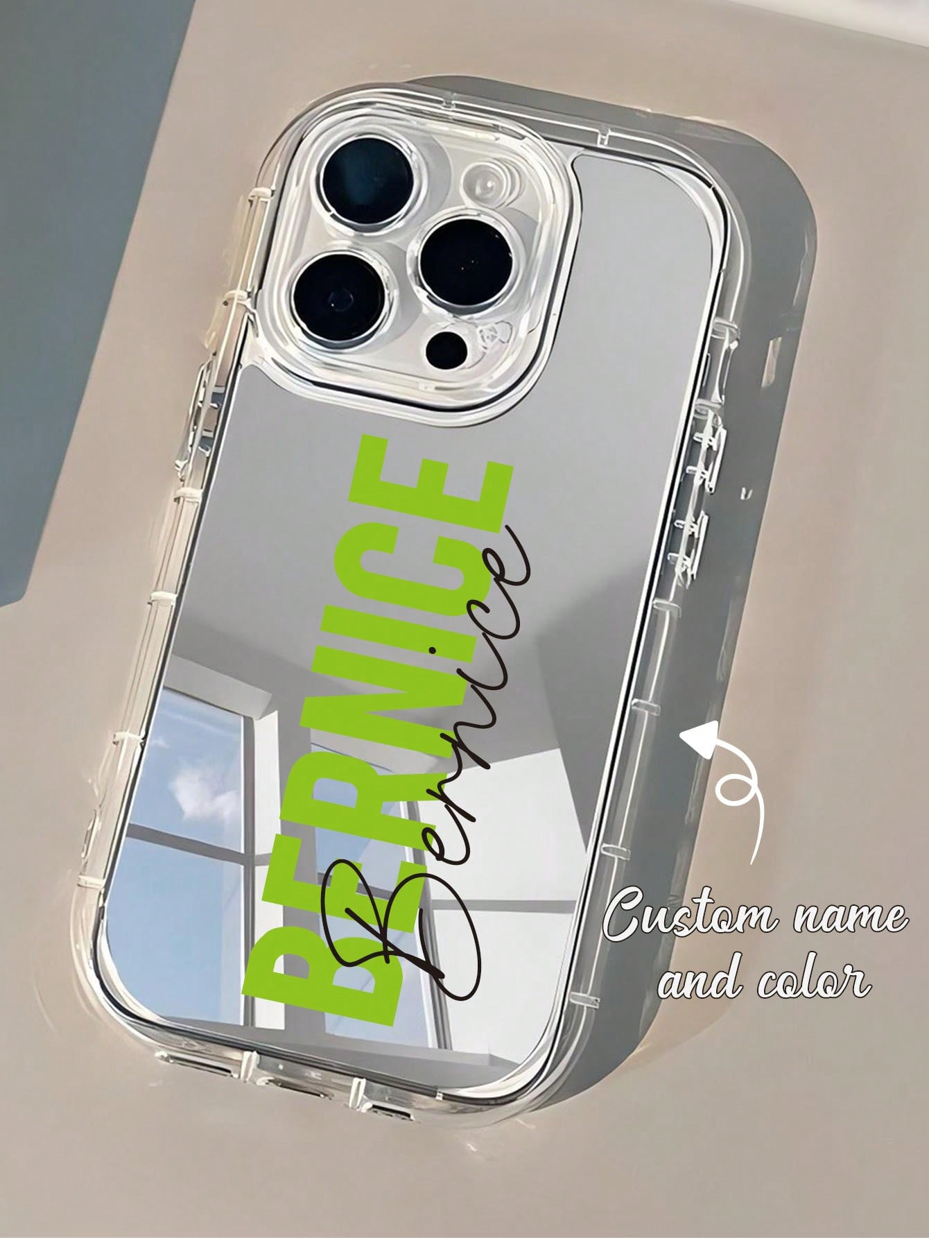 Valentines Personalized 3D Colorful Name Letter Customized Air Cushion Transparent Phone Case Compatible With Iphone 11/12/13/14/15 Pro Max - Image 6