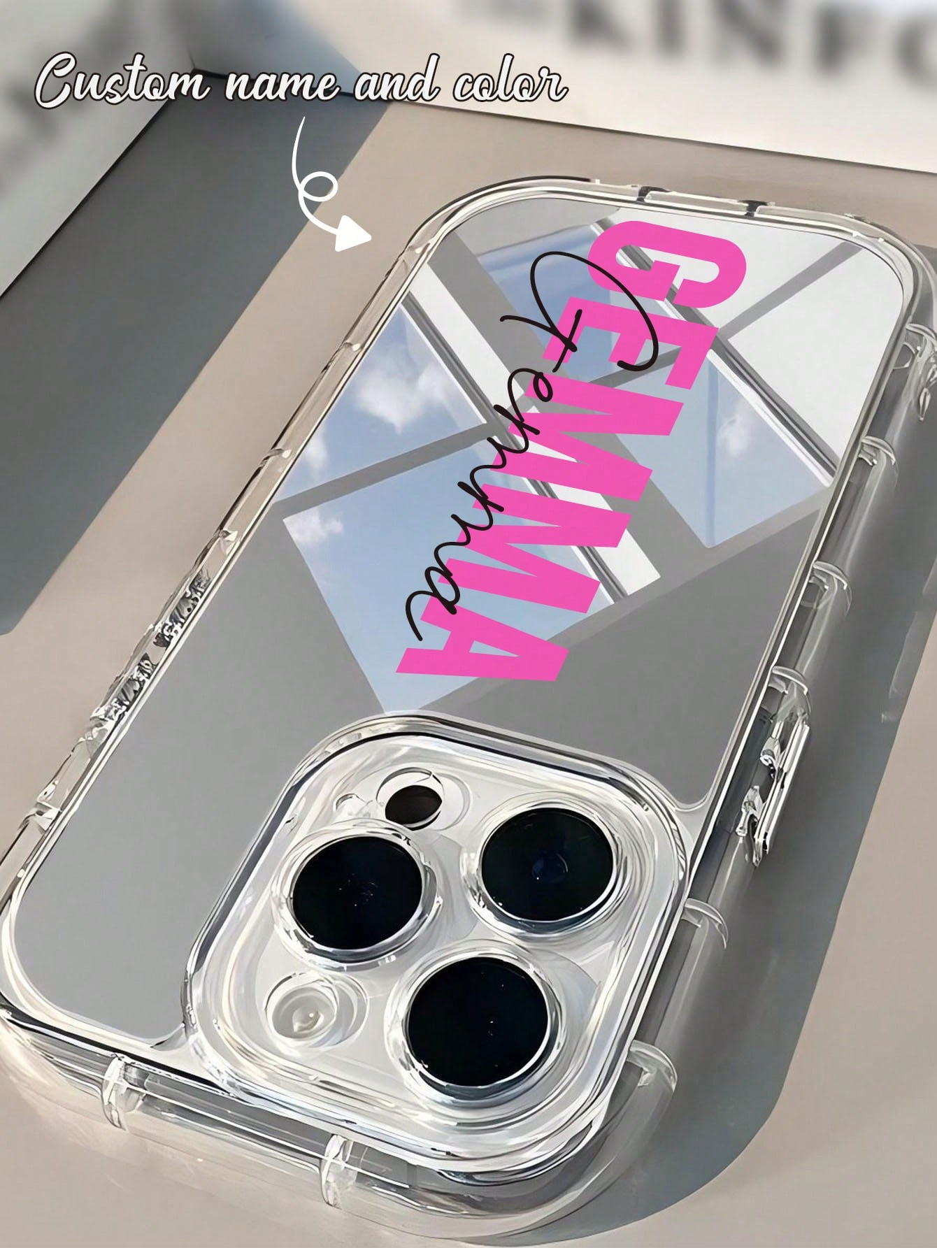 Valentines Personalized 3D Colorful Name Letter Customized Air Cushion Transparent Phone Case Compatible With Iphone 11/12/13/14/15 Pro Max - Image 7