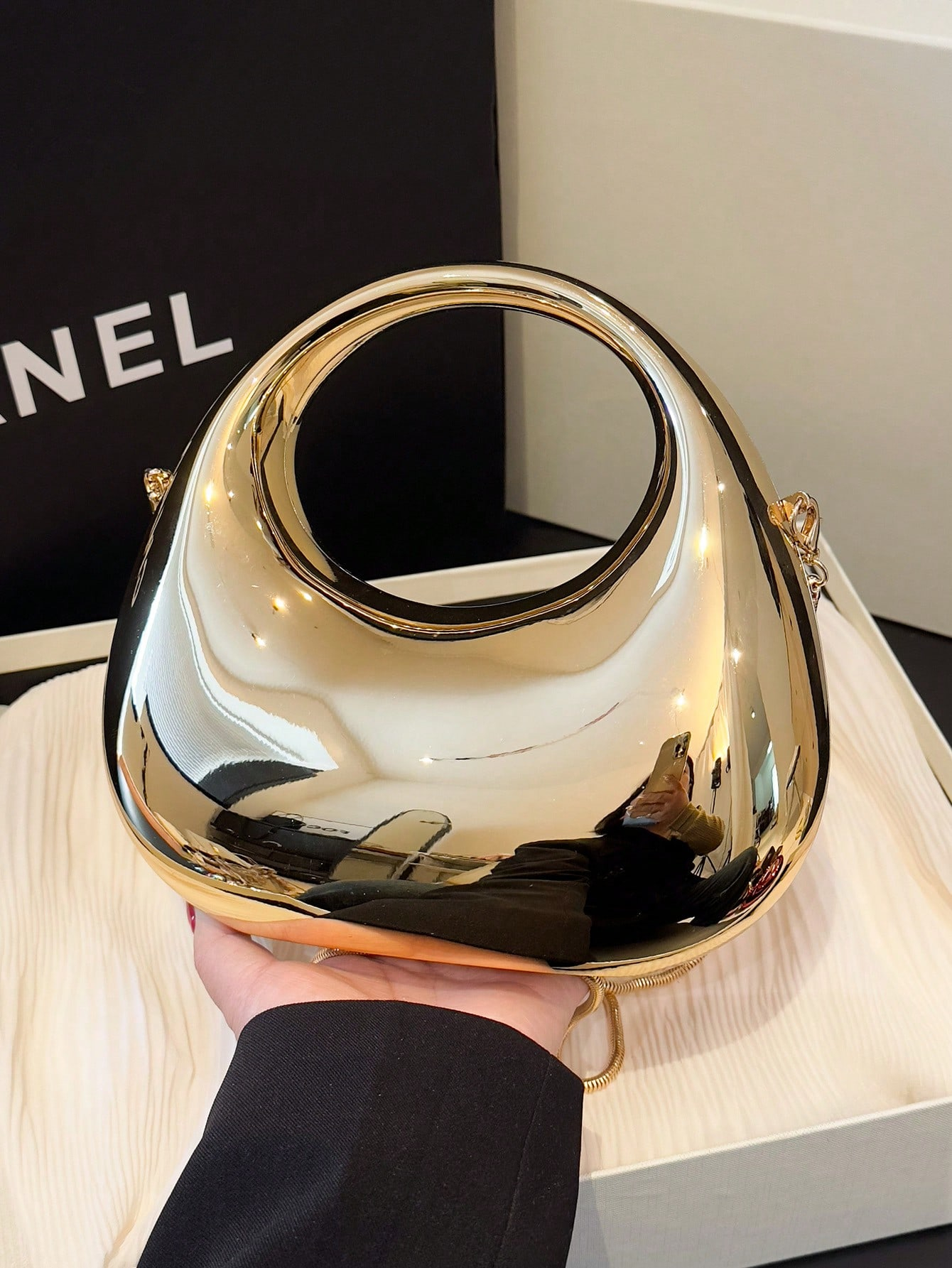 Lightweight, Business Casual Rhinestone Decor Bucket Bag Mini Drawstring Design - Image 18