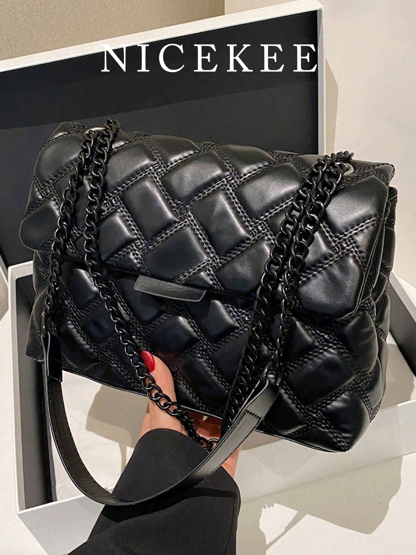 Fall And Winter New Fashionable High-Grade Texture Simple Color Cross-Body Bag