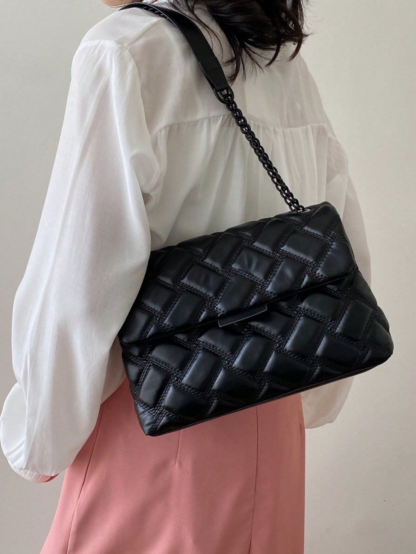 Fall And Winter New Fashionable High-Grade Texture Simple Color Cross-Body Bag - Image 4